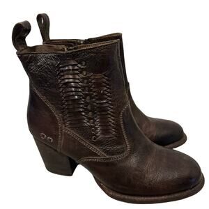 Bed|Stu Shrill Brown leather heeled ankle boots